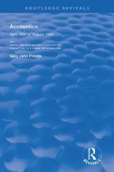 Accountics Part I April 1897 to March 1898