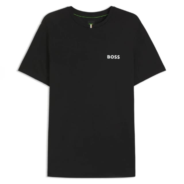 Boss Odour-Control Slim Fit T-Shirt in Stretch Piqu Black male M