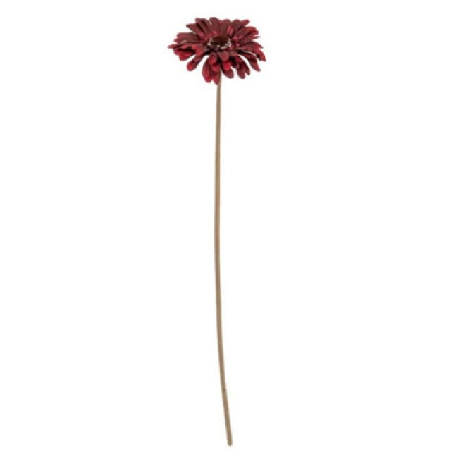 Hill Interiors Burgundy Gerbera Stem Artificial Flower - Plastic - L11 X W11 X H53cm - Burgundy