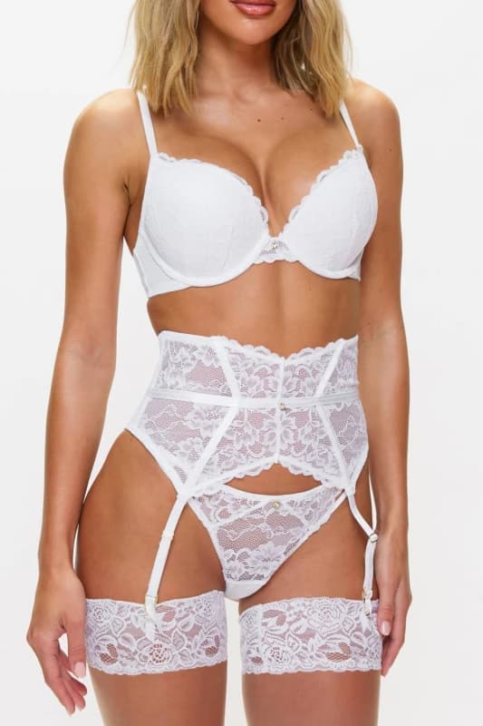 Ann Summers Sexy Lace Padded Plunge Bra 2 Pack White