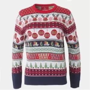 I Saw It First Family Ladies Christmas Jumper - Red