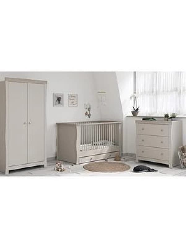 Little Acorns Celeste 3 Piece Nursery Furniture Set Cashmere and Grey Ash
