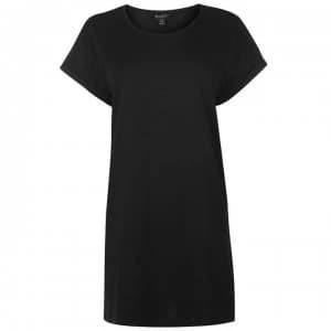Miso Long Length Boyfriend T Shirt Ladies - Black