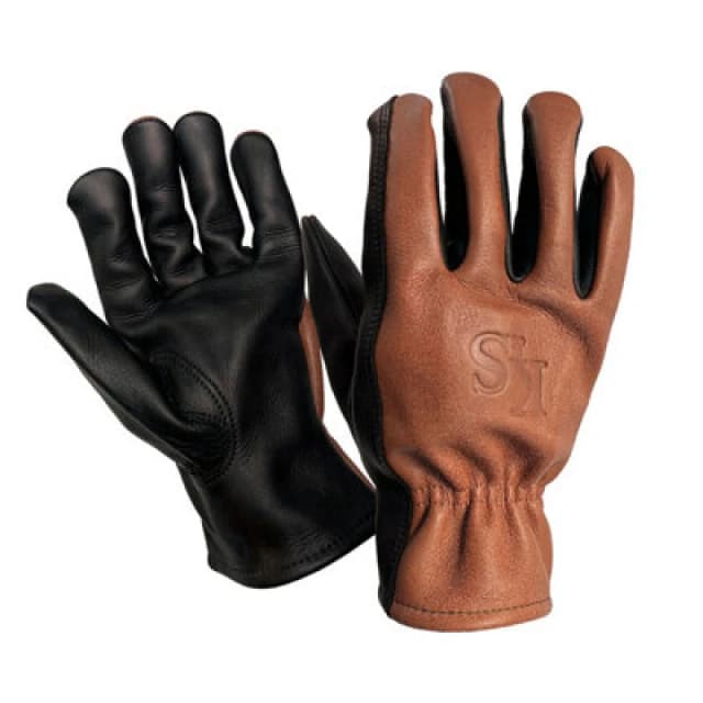 Kent & Stowe Surefit Leather Tan & Black Gardening Gloves Small, Pair