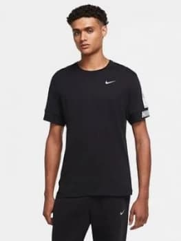 Nike Repeat 2.0 Tape Reflective T-Shirt - Black
