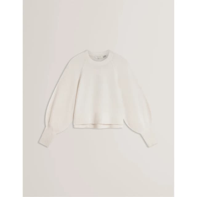 Ted Baker Womens Crew Neck Jumper Ivory female 8 (XS)