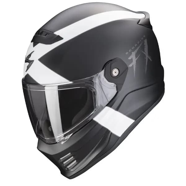 Scorpion Covert FX Gallus Matt Black-White Full Face Helmet L