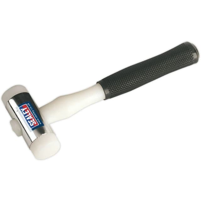 Loops 1.25lb Nylon Faced Hammer - Chrome Plated Zinc Head - Durable Nylon Faces Multi
