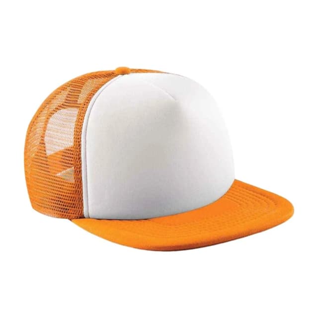 Beechfield Vintage Snapback Trucker Cap in Orange Orange Unisex One Size
