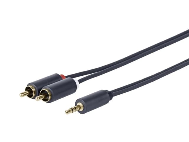 Vivolink PROMJRCA1 audio cable 1m 3.5mm 2 x RCA Black