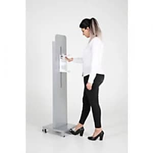 Seco Hand Sanitiser Dispenser Touchless Height Adjustable Silver