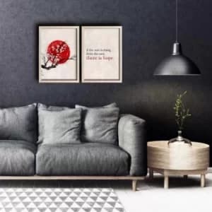 2PKCT-016 Multicolor Decorative Framed MDF Painting (2 Pieces)