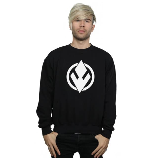 Disney Men Star Wars The Rise Of Skywalker Sith Logo Sweatshirt in Black Size: Small Black S Male 5059400145311