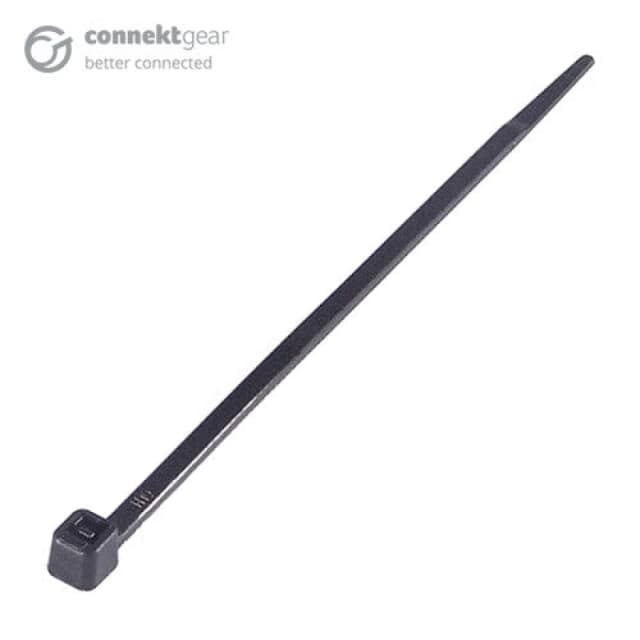 CONNEkT Gear connektgear Plastic Cable Ties (High Tensile Strength) 100 x 2.5mm - Pack of 100 Black COTIE1000