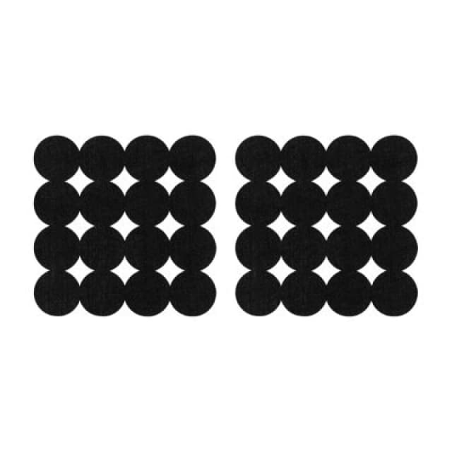 Premier Housewares Felt Place Settings Set Of Two Circle Design Black Felt Placemats Black