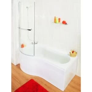 Wickes Misa Shower Bath End Panels - White 900mm