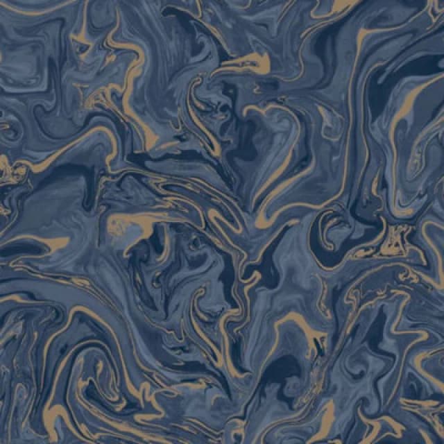 Fine Decor Fine Decor Marble Suave Navy / Metallic Gold Flat & Smooth Wallpaper Fd43055
