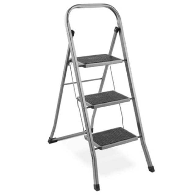 Vonhaus Steel 3 Step Ladder With 150Kg Capacity