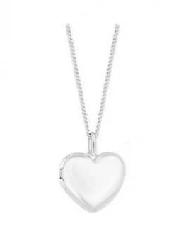 Simply Silver Sterling Silver Personalised Engravable Heart Locket