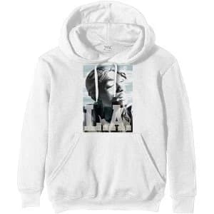 Tupac - LA Skyline Unisex Large Hoodie - White