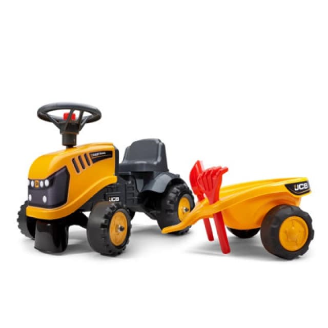 TP Toys Falk Baby Jcb Ride-On Tractor With Trailer, Rake & Shovel
