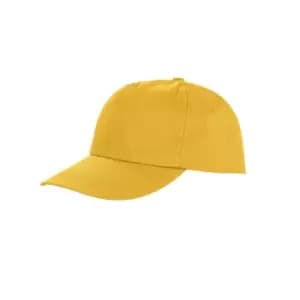 Result Unisex Core Houston 5 Panel Printers Baseball Cap (Pack of 2) (One Size) (Yellow)