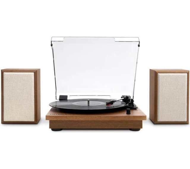 Victrola Victrola Montauk Turntable with Speakers - Oak