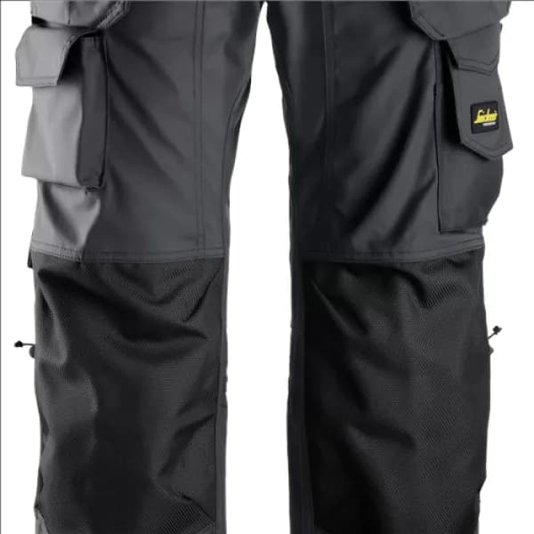 Snickers Floorlayer Holster Pockets Trousers, Rip-Stop - Steel Grey/Black - Waist 31" Inside leg 32"