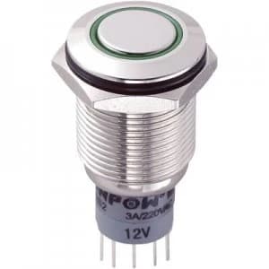 TRU COMPONENTS LAS2GQF 22ZEG12VNP Tamper proof pushbutton 250 V AC 3 A 2 x OnOn latch