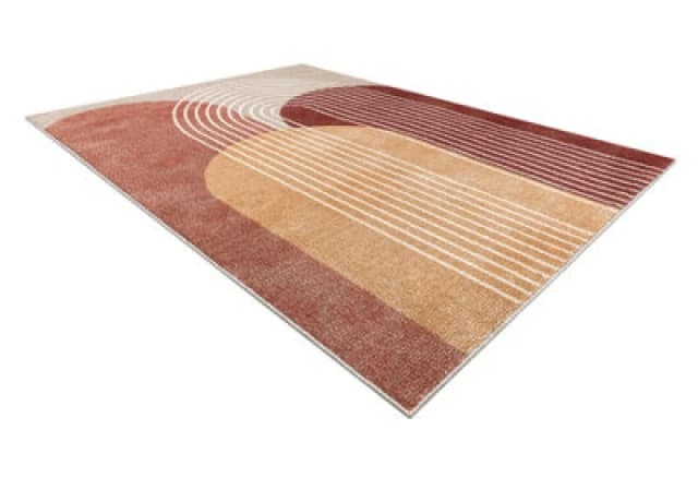 RugsX Carpet Fusion 0810 Beige / Terracotta - Geometric, Modern, Abstract 80X150 Cm