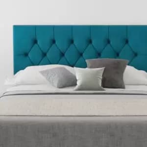 Olivier Upholstered Headboard, Plush Velvet, Teal - Headboard 60cm Size Single (90x190)