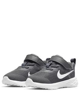 Nike Revolution 6 Infant Trainer - Grey/White, Size 5.5