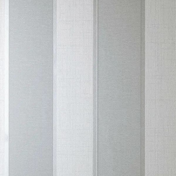 FINE DECOR Fine Decor - Larson Stripe Wallpaper Fine Decor Textured Vinyl Metallic Grey Silver WL-FD42824