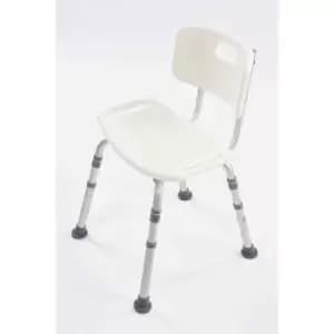 Nrs Healthcare Lightweight Height Adjustable Shower Chair With Handles White