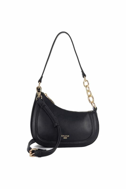Dune London Womens 'Direction' Leather Shoulder Bag in Black Female One Size