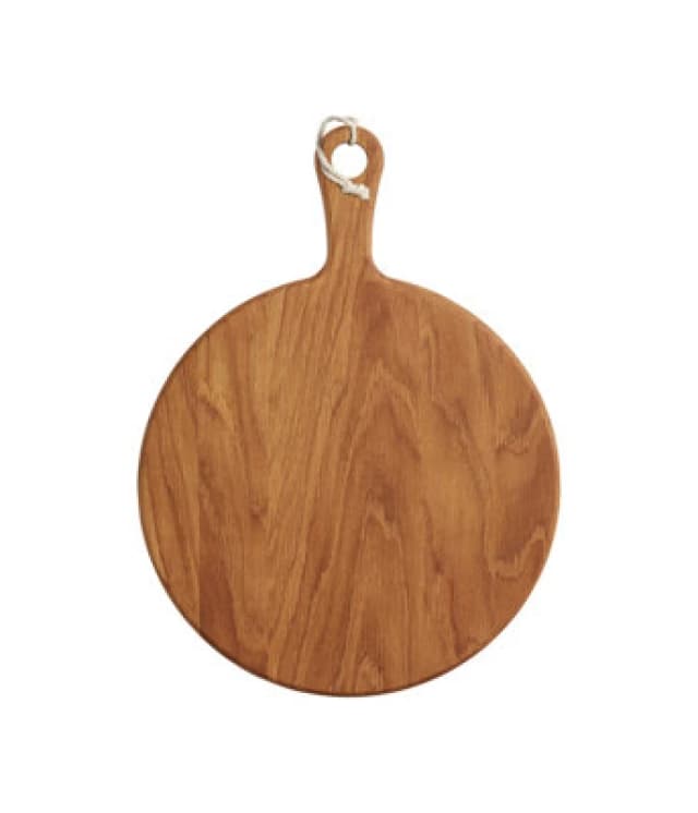 Masterclass Gourmet Prep & Serve Round Oak Paddle Board Brown