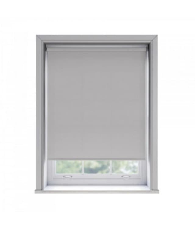 45Cm No Drill Self Adhesive Light Grey Thermal Blackout Roller Blind (170Cm Drop)