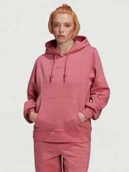 adidas Originals Oversized Hoody, Maroon, Size 10, Women