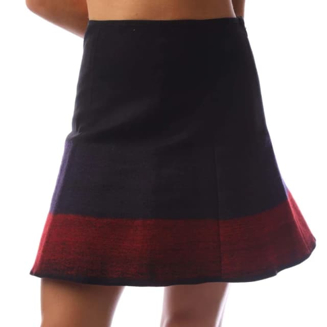 Emporio Armani Dip Dyed Flared Mini Skirt Black female 8