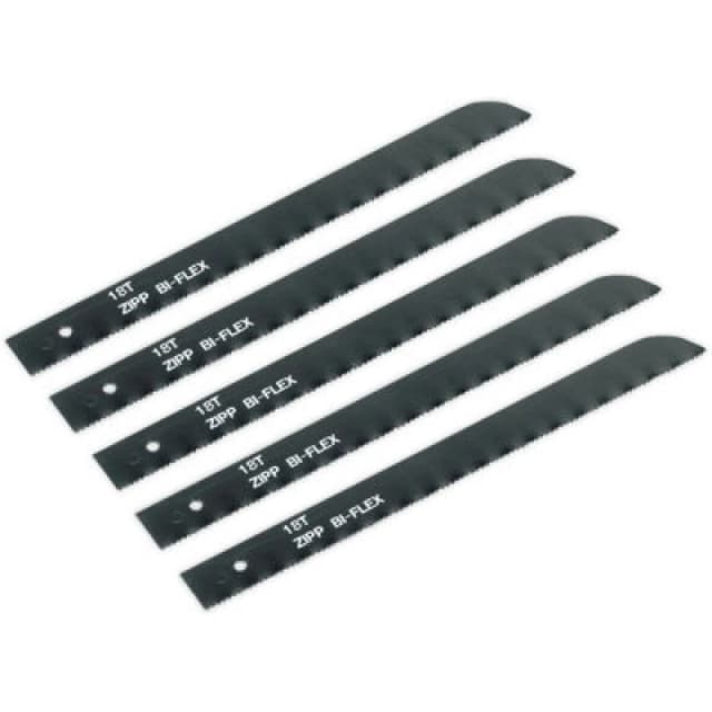 Loops 5 PACK - HSS Air Jigsaw Saw Blades - 18 TPI BLACK Reciprocating Multi Material Black