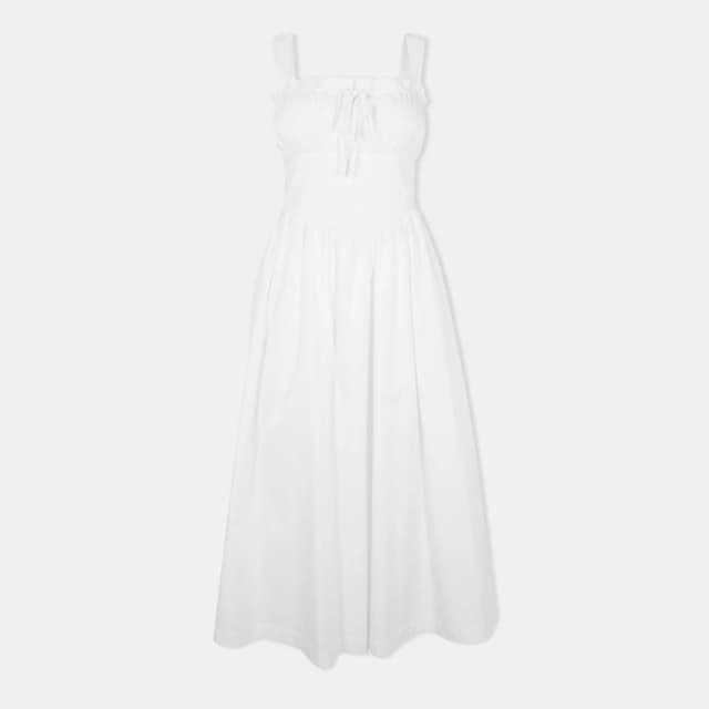 Jack Wills Womens Midi Tea Dress White female 8 (XS)