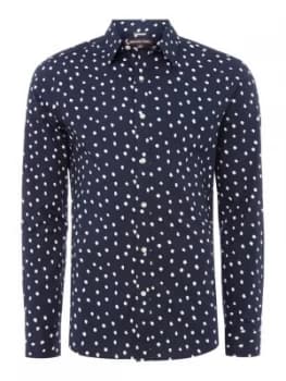 Mens Michael Kors Paint Spot Shirt Midnight