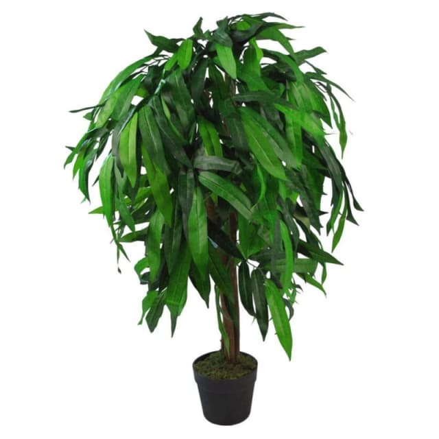 Leaf 100cm Leaf Design UK Artificial Realistic Mango Plant / Tree Green unisex
