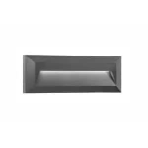 Netlighting Merano Ferryland Outdoor Flush Wall Lamp Dark Grey Abs LED 2W 365Lm