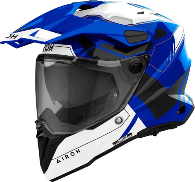 Airoh Commander 2 Reveal Blue Gloss Adventure Helmet Size S