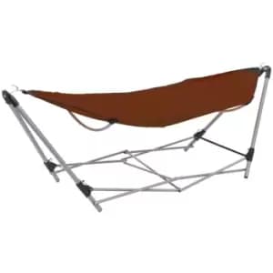 Hammock with Foldable Stand Brown Vidaxl Brown