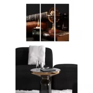 MDF9045031 Multicolor Decorative MDF Painting (3 Pieces)