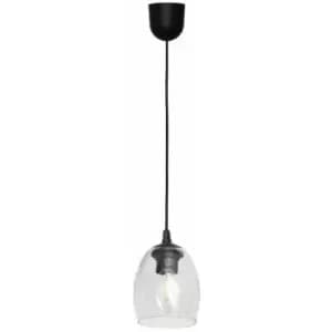 Helam Lighting - Helam Brillant Dome Pendant Ceiling Light Black, Transparent 1.15cm