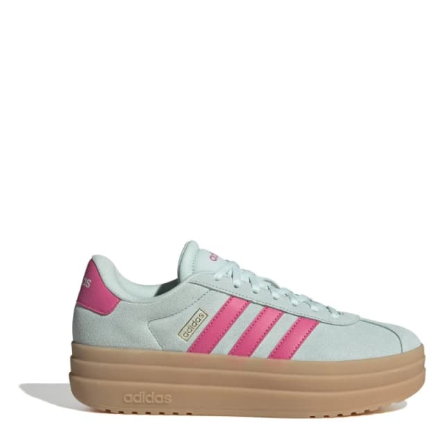 adidas VL Court Bold Womens Trainers Mint/Pink/Gum female 6.5 (40)
