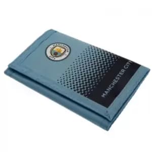 Manchester City FC Fade Design Touch Fastening Nylon Wallet (One Size) (Turquoise/Black)